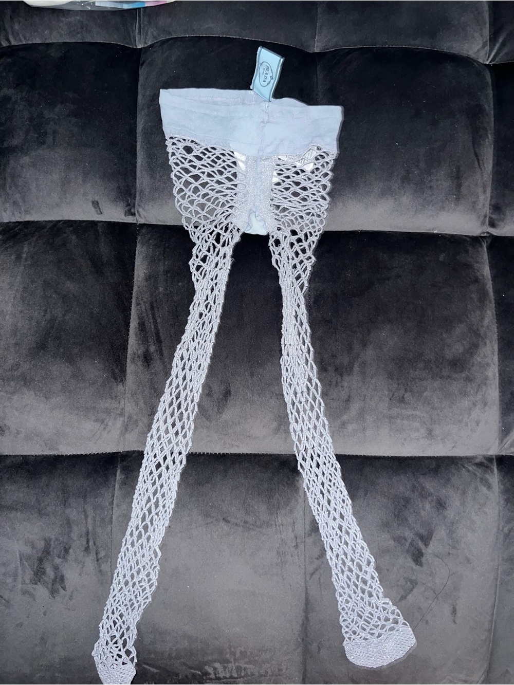 Gray/silver Prada pantyhose